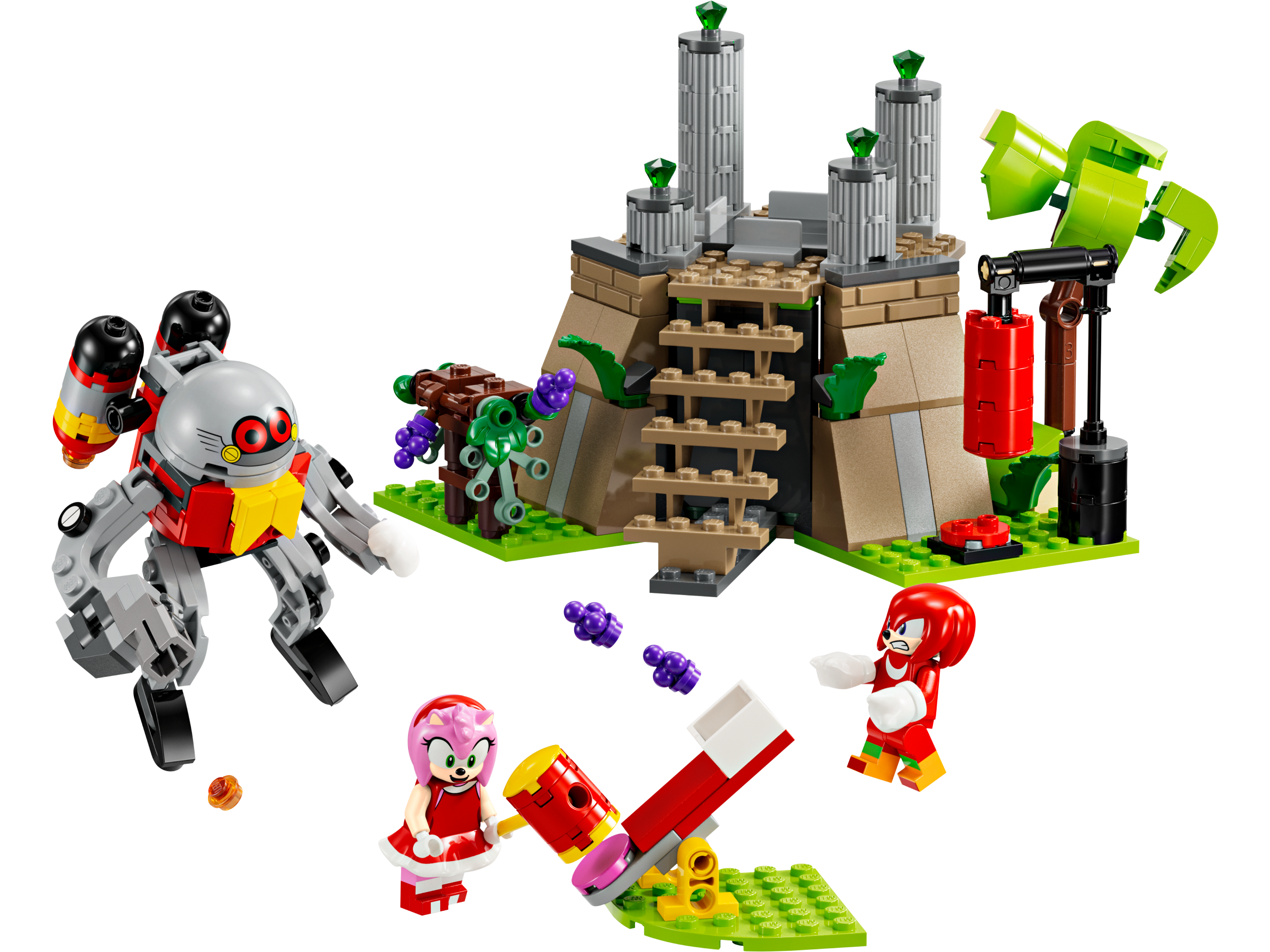 Lego Knuckles and the Master Emerald Shrine
