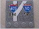 Lego Tile, Modified 4 x 4 with Studs on Edge with Interstate Road Signs '405 SOUTH' and '10 WEST' Pattern (Sticker) - Sets 8147 / 8495