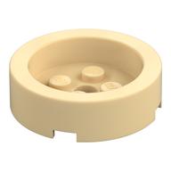 Lego Brick Round 4 x 4 with Recessed Center / Tan