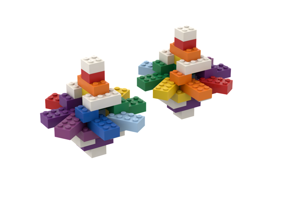Lego Dreidel #2 - Rainbow Star