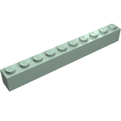 Lego Brick 1 x 10 / Sand Green