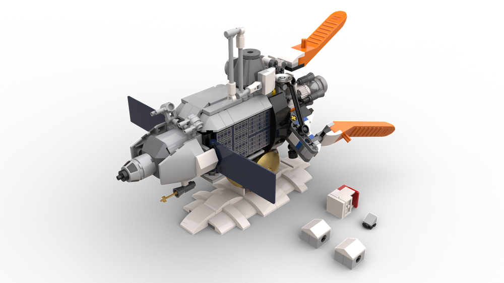 Lego AUSS Gunship, Rover, and Cargo Containers