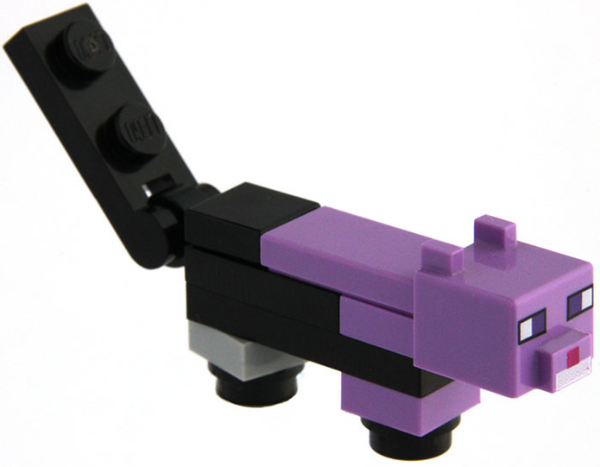 Lego Minecraft Cat, Dyed - Brick Built