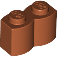 Lego Brick Special 1 x 2 Palisade [aka Log] / Dark Orange