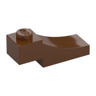 Lego Brick Curved, 3 x 1 with 1/3 Inverted Cutout / Reddish Brown