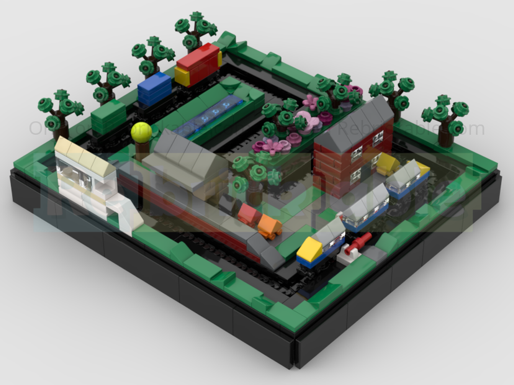 Lego Miniature Working Model Railway Featuring Moving Trains
