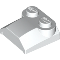 Lego Brick Curved 2 x 2 x 2/3 Two Studs and Lip End / White
