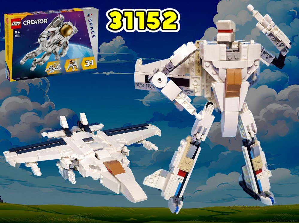 Lego Transformer F-16 Fighting Falcon / Dreadwind using set 31152