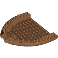 Lego Boat Hull Section, Brick 16 x 13 x 2 / Medium Nougat