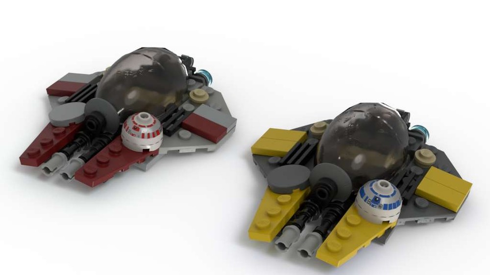 Lego Anakin and Obi Wan's mini Jedi Interceptors