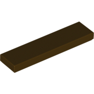 Lego Tile 1 x 4 with Groove / Dark Brown