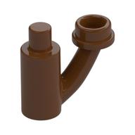 Lego Plant, with Bar and Off-shoot with Stud / Reddish Brown