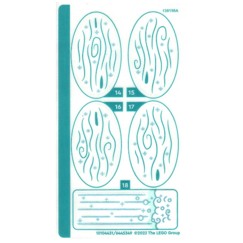 Lego Sticker Sheet 2 for Set 43215-1 / [No Color/Any Color]