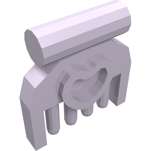 Lego Equipment Animal Grooming Kit Comb, Small with Heart / Lavender