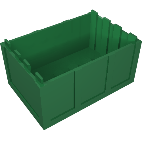 Lego Trunk / Chest Bottom 4 x 6 x 2 1/3 / Green