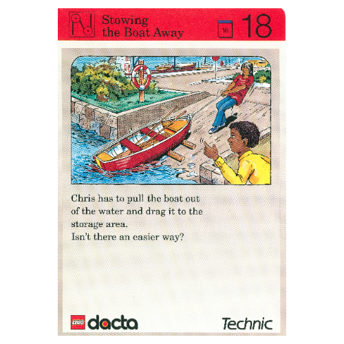 Lego Activity Card, Set 9603, Invention 18 - Stowing the Boat Away