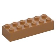 Lego Brick 2 x 6 / Medium Nougat