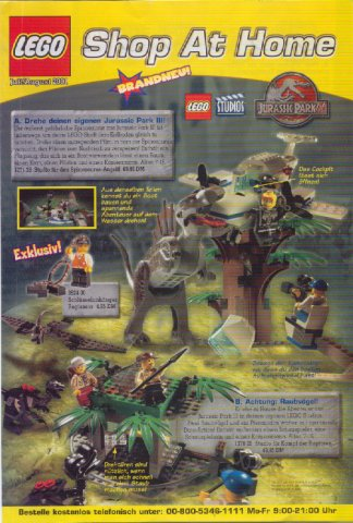Lego 2001 Insert - World Club Magazine German - July/August