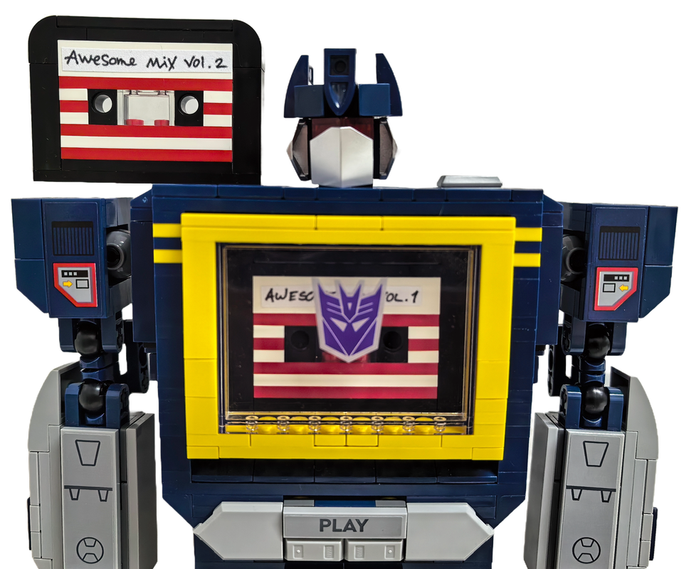 Lego Awesome Mix cassette for Soundwave