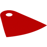 Lego Neckwear Cape, Curved Bottom, One Small Top Hole [Plain] / Red