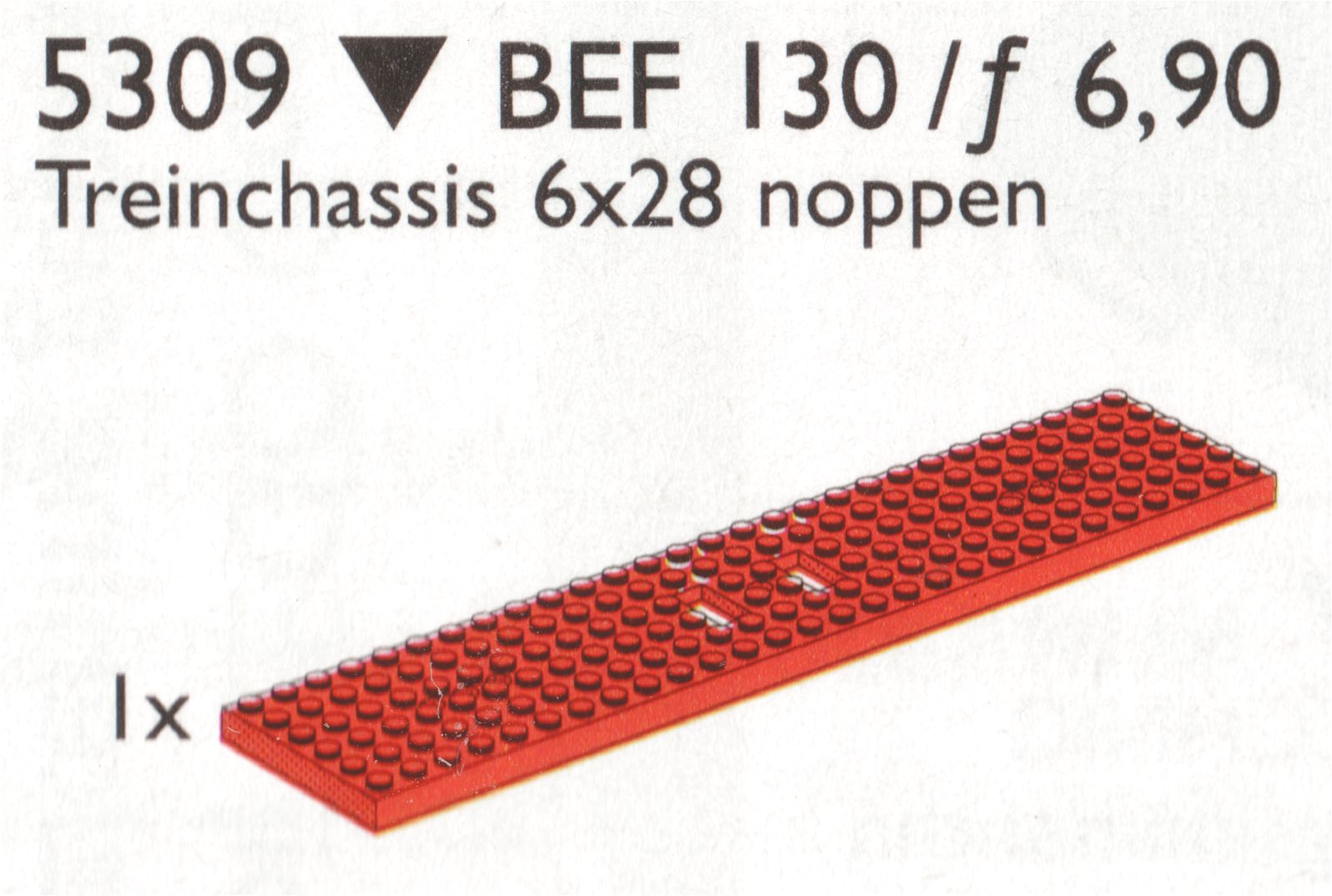 Lego Wagon Plate, Red (6 x 28)