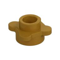 Lego Plant, Flower, Plate Round 1 x 1 with 4 Petals / Pearl Gold