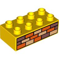 Lego Duplo Brick 2 x 4 with Bricks Print