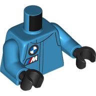 Lego Torso, Racing Suit, BMW Logo, 'M' Print, Dark Azure, Black Hands / Dark Azure
