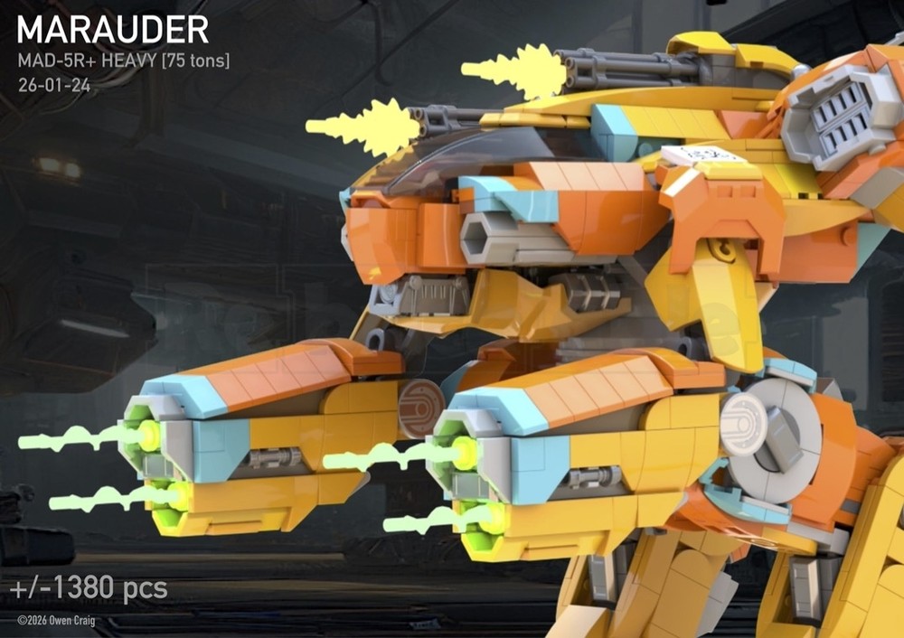 Lego Marauder MAD-5R+ Battletech Mechwarrior Mech