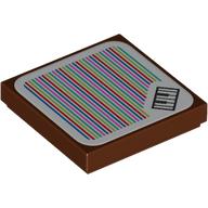 Lego Tile 2 x 2 with Piano and Barcode Print (Sticker)