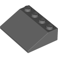 Lego Brick Sloped 33° 3 x 4 / Dark Bluish Gray