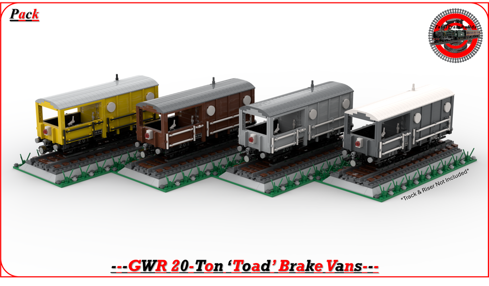 Lego (Pack) GWR 20T 'Toad' Brake Vans (8-w)