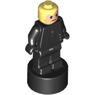 Lego Minifig Trophy Statuette, Draco Malfoy, Black Outfit / Black