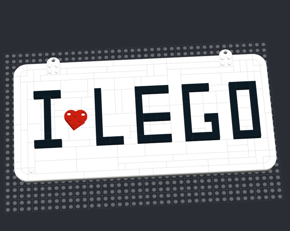 Lego license plate