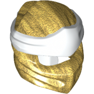 Lego Wrap with Long Back Knot, White Band Pattern