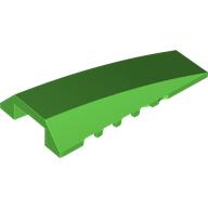 Lego Brick Wedged, Curved 4 x 8 No Top Studs / Bright Green