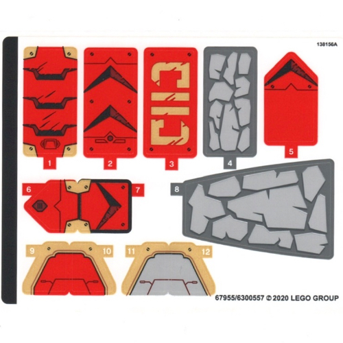 Lego Sticker Sheet for Set 71720-1 / [No Color/Any Color]