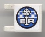 Lego Flag 2 x 2 Square with Flat Edge with Snowflake and 'EIR' Pattern on Both Sides (Stickers) - Set 8124