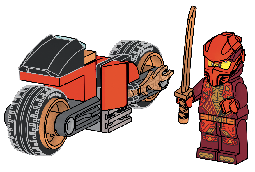 Lego Kai with Motorcycle