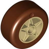 Lego Wheel 30 x 20 with Reddish Brown Tire Pattern / Tan