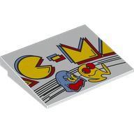 Lego Brick Sloped 10° 6 x 8 with Yellow 'C-M' Print