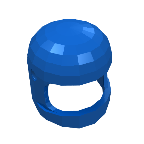 Lego Helmet Classic with Thick Chin Guard and Visor Dimples / Blue
