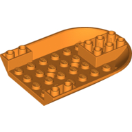 Lego Aircraft Fuselage Curved Forward 6 x 8 Bottom / Orange