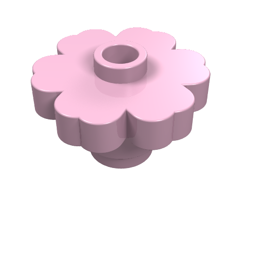 Lego Plant, Flower 2 x 2 - Round [Open Stud] / Bright Pink