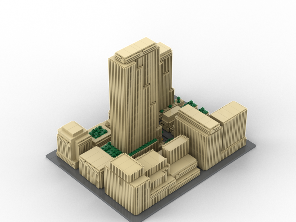Lego Rockefeller Center in the scale 1:1000