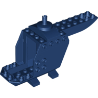 Lego Helicopter Body 4 x 14 x 5 with Top Pin / Dark Blue