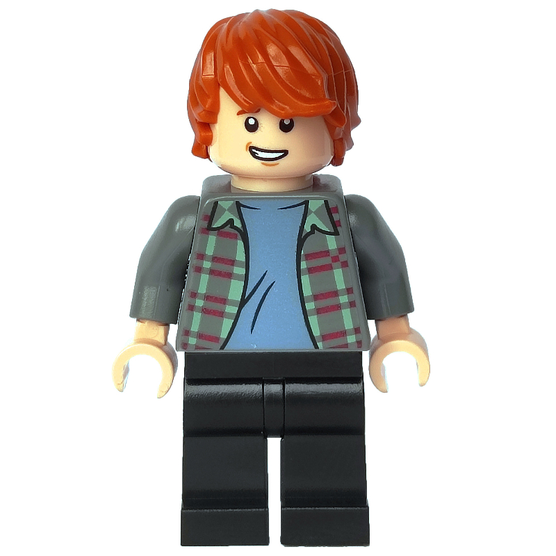 Lego Ron Weasley - Plaid Shirt, Black Legs
