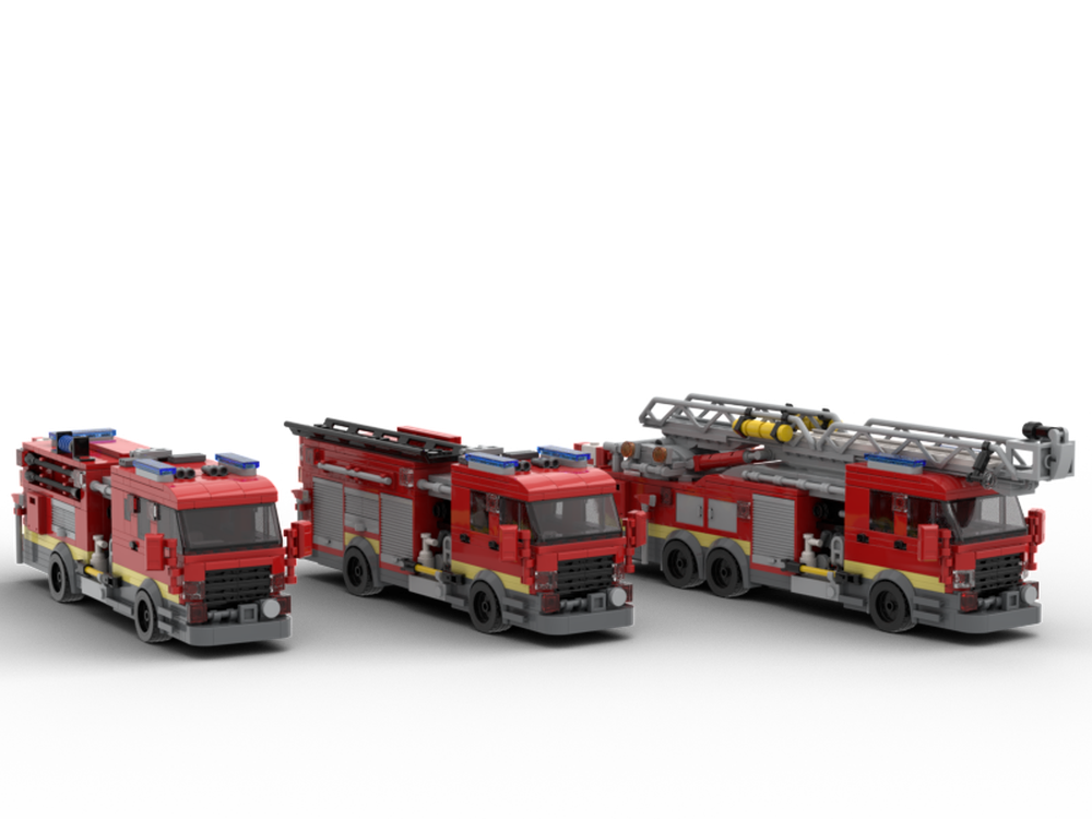 Lego Fire Truck Bundle | Ladder 1, Engine 1, and Engine 2