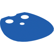 Lego Neckwear Cape, Rounded, Two Holes [Spongy Stretchable Fabric] / Blue