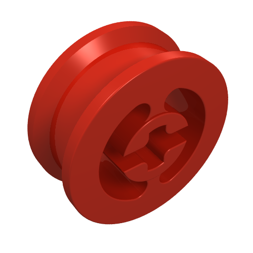 Lego Wheel with Split Axle hole / Red